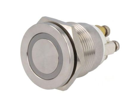Przełącznik: wandaloodporny Poz: 2 SPST-NO 0,5A/220VAC IP65 GQ19PF-10E/B/12V/S