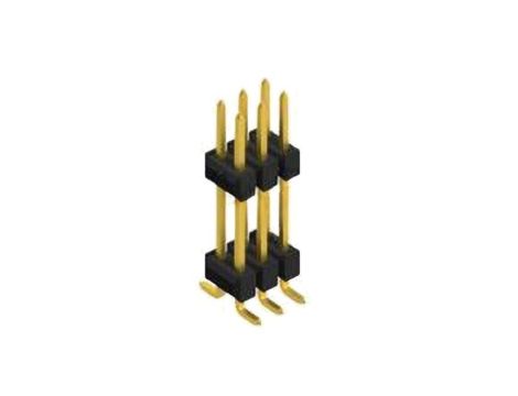 Złącze kołkowe, listwa kołkowa, męskie, kątowe,Il. pinów: 6, SMT, 3A, 250V, 2x3, raster: 2,54 mm 10052174