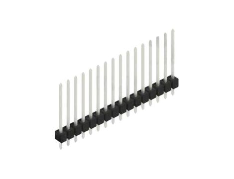Złącze kołkowe, listwa kołkowa, męskie, proste,Il. pinów: 16, THT, 3A, 250V, 1x16, raster: 2,54 mm 10048669