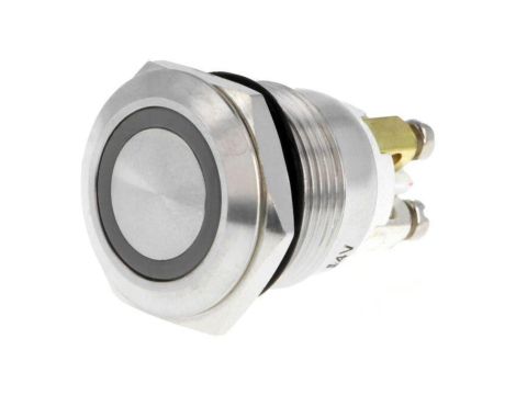 Przełącznik: wandaloodporny Poz: 2 SPST-NO 2A/36VDC IP65 Ø19mm GQ19F-10E/GB/24/S (DUAL LED, 24V)