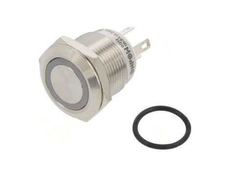 Przełącznik: wandaloodporny Poz: 2 SPST-NO 0,5A/220VAC IP65 GQ19F-10E/J/W/24V/S