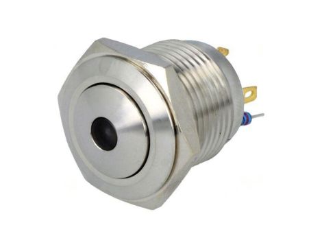 Przełącznik: wandaloodporny Poz: 2 SPST-NO 2A/36VDC IP65 12V GQ16B-10D/J/B/12V/S