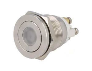 Przełącznik: wandaloodporny Poz: 2 SPST-NO 0,5A/220VAC IP65 GQ19PF-10D/R/24V/S