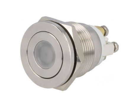 Przełącznik: wandaloodporny Poz: 2 SPST-NO 0,5A/220VAC IP65 GQ19PF-10D/R/24V/S