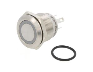Przełącznik: wandaloodporny Poz: 2 SPST-NO 0,5A/220VAC IP65 GQ19F-10E/J/B/12V/S
