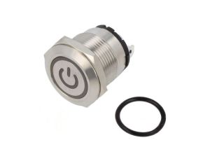 Przełącznik: wandaloodporny Poz: 2 SPST-NO 20A/220VAC IP40 ONPOW6219F-10ZET/J/B/12V/S (SHORT PINS)