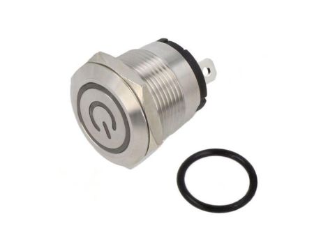 Przełącznik: wandaloodporny Poz: 2 SPST-NO 20A/220VAC IP40 ONPOW6219F-10ET/J/B/24V/S (SHORT PINS)