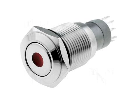Przełącznik: wandaloodporny Poz: 2 SPDT 0,5A/220VAC 1A/24VDC LAS2-GQF-11ZD/R12V/S-FP