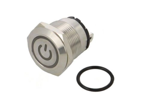 Przełącznik: wandaloodporny Poz: 2 SPST-NO 20A/220VAC IP40 ONPOW6219F-10ET/J/G/12V/S (SHORT PINS)