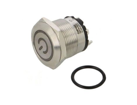 Przełącznik: wandaloodporny Poz: 2 SPST-NO 20A/220VAC IP40 ONPOW6219F-10ZET/J/G/12V/S (SHORT PINS)