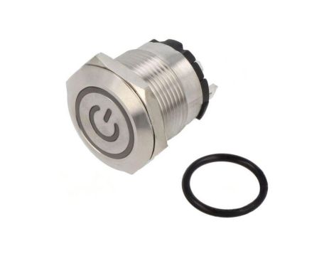 Przełącznik: wandaloodporny Poz: 2 SPST-NO 20A/220VAC IP40 ONPOW6219F-10ET/J/R/24V/S (SHORT PINS)
