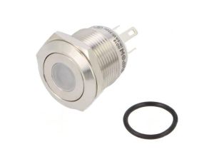 Przełącznik: wandaloodporny Poz: 2 SPST-NO 0,5A/220VAC IP65 GQ19F-10D/J/Y/24V/S