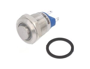 Przełącznik: wandaloodporny Poz: 2 SPST-NO 2A/36VDC IP65 Ø12mm GQ12-AH-10E/J/G/24V/S