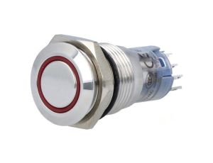 Przełącznik: wandaloodporny Poz: 2 DPDT 2A/48VDC IP67 ON-ON LAS2GQF-22ZE/R/12VDC/S/IP67