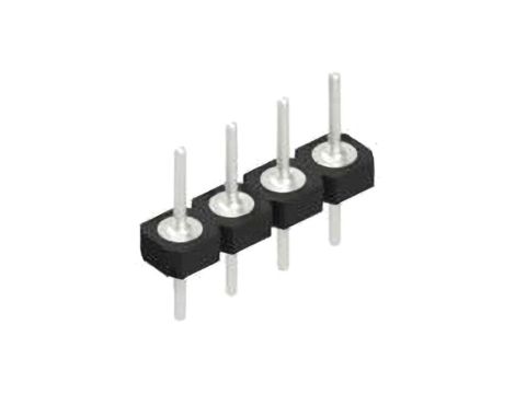 Złącze kołkowe, listwa kołkowa, męskie, proste,Il. pinów: 4, THT, 1,5A, 60V, 1x4, raster: 2,54 mm 10043829