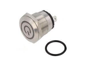 Przełącznik: wandaloodporny Poz: 2 SPST-NO 20A/220VAC IP40 ONPOW6219F-10ZET/J/R/12V/S (SHORT PINS)