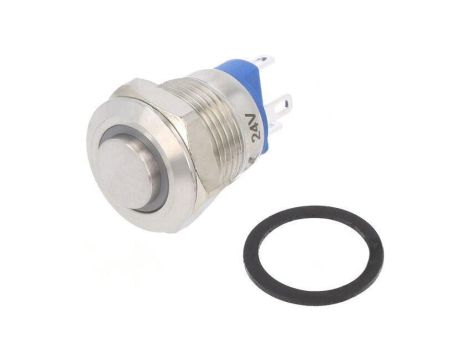 Przełącznik: wandaloodporny Poz: 2 SPST-NO 2A/36VDC IP65 Ø12mm GQ12-AH-10E/J/R/24V/S