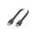 Kabel USB 2.0 USB A wtyk z obu stron 1m czarny Cu PVC 1333136