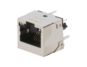 Złącze RJ45 gniazdo PIN 8 Cat 6a z diodą LED złocony 8p8c 1091947