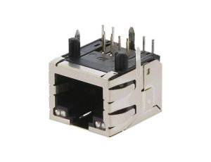 Złącze RJ45 gniazdo PIN 8 Cat 6a z diodą LED złocony 8p8c 1099281