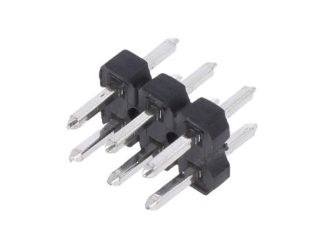 Złącze kołkowe, listwa kołkowa, męskie, proste,Il. pinów: 6, THT, 3A, 250V, 2x3, raster: 2,54 mm 10058507