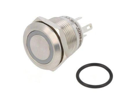 Przełącznik: wandaloodporny Poz: 2 SPST-NO 0,5A/220VAC IP65 GQ19F-10E/J/W/12V/S