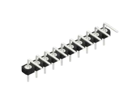 Złącze kołkowe, listwa kołkowa, męskie, kątowe,Il. pinów: 10, THT, 1,5A, 60V, raster: 2,54 mm 10044041