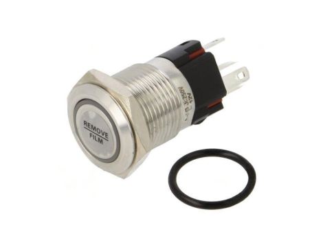 Przełącznik: wandaloodporny Poz: 2 SPDT 1A/220VAC IP65 ON-(ON) ONPOW6116F-11E/Y/12V/S