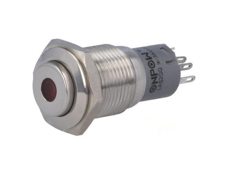 Przełącznik: wandaloodporny Poz: 2 SPDT 0,5A/220VAC 1A/24VDC LAS2GQH-11D/R/12V/S/FP