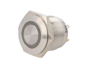 Przełącznik: wandaloodporny Poz: 2 SPST-NO 2A/36VDC IP65 Ø16mm GQ16F-10E/J/R/24V/S