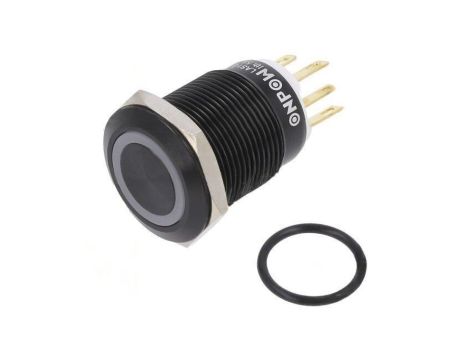 Przełącznik: wandaloodporny Poz: 2 SPDT 3A/220VAC 5A/24VDC LAS1GQF-11E/B/24V/A