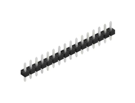 Złącze kołkowe, listwa kołkowa, męskie, proste,Il. pinów: 16, THT, 3A, 250V, 1x16, raster: 2,54 mm 10058254