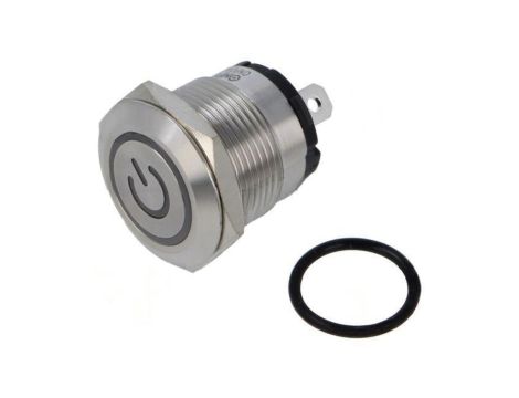 Przełącznik: wandaloodporny Poz: 2 SPST-NO 20A/220VAC IP40 ONPOW6219F-10ZET/J/R/24V/S (SHORT PINS)