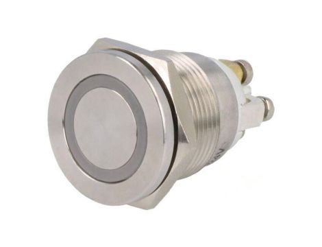 Przełącznik: wandaloodporny Poz: 2 SPST-NO 0,5A/220VAC IP65 GQ19PF-10E/B/24V/S