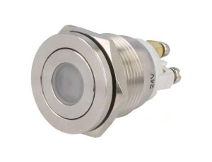 Przełącznik: wandaloodporny Poz: 2 SPST-NO 0,5A/220VAC IP65 GQ19PF-10D/B/24V/S