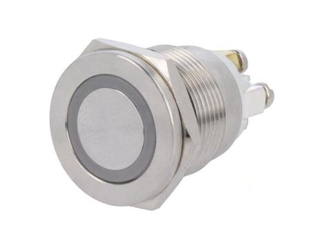 Przełącznik: wandaloodporny Poz: 2 SPST-NO 0,5A/220VAC IP65 GQ19PF-10E/G/12V/S