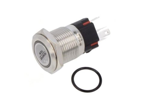 Przełącznik: wandaloodporny Poz: 2 SPDT 1A/220VAC IP65 ON-(ON) ONPOW6116F-11E/G/24V/S