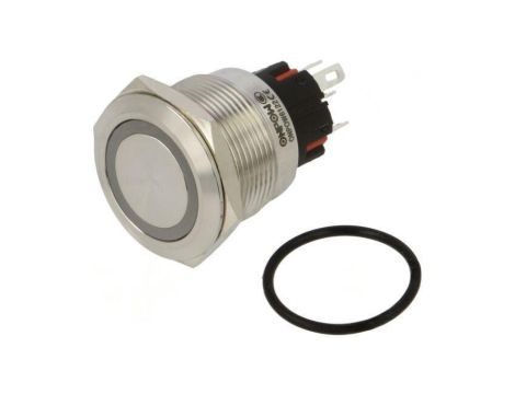 Przełącznik: wandaloodporny Poz: 2 SPDT 1A/220VAC IP65 ON-(ON) ONPOW6122F-11E/B/12V/S