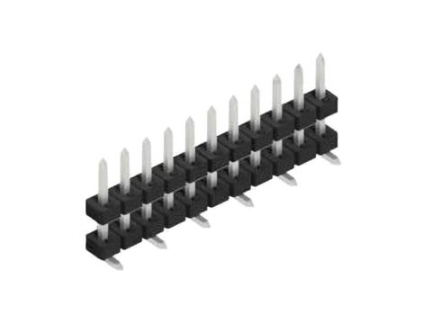 Złącze kołkowe, listwa kołkowa, męskie, kątowe,Il. pinów: 11, SMT, 3A, 100V, raster: 2 mm 10175602
