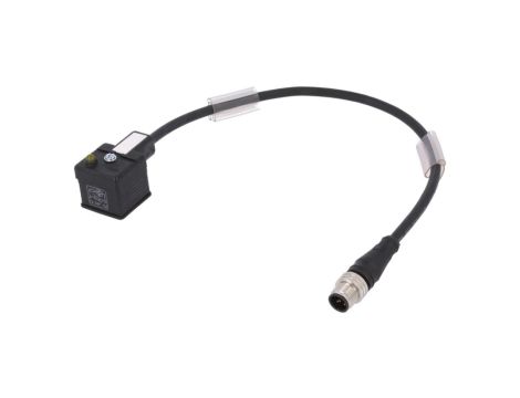 Kabel-adapter męski DIN 43650 M12 3-PIN IP67 0,3m 3A VVDAA031MSS00,3H03STGH030MSS