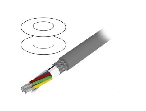 Przewód na rolce 30,5m Alpha Essential 10x22AWG PVC ciemnoszary 300V 6346 SL005