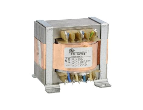 Transformator sieciowy 230VAC, 235V, 3,15V, 0,075A, 3A TSL 40/001