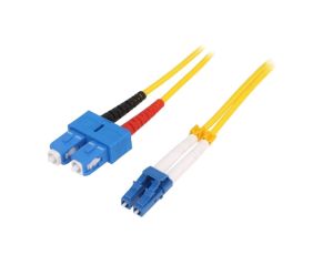 Patch cord światłowodowy OS2 LC/UPC,SC/UPC 1m LSZH żółty FP0LS01