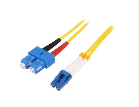Patch cord światłowodowy OS2 LC/UPC,SC/UPC 1m LSZH żółty FP0LS01