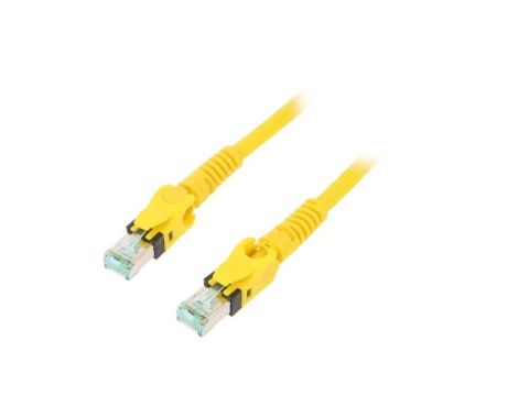 Patch cord S/FTP 6a linka Cu PUR żółty 10m 27AWG Żyły: 8 09488485745100
