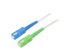 Patch cord światłowodowy OS2 SC/APC, SC/UPC 30m LSZH biały 59626