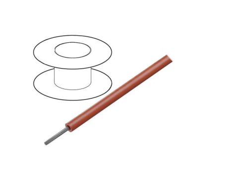 Przewód ThermoThin linka Cu d: 20AWG PFA czerwony 600V 30,5m 2620 RD005