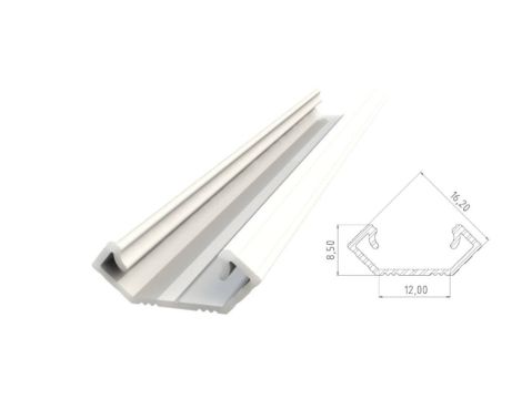 Narożny profil LED biały lakier 3030mm AL12-GLC1-LW-3000 GLALU
