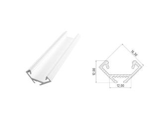 Narożny profil LED biały lakier 1000mm AL12-GLC2-LW-1000 GLALU