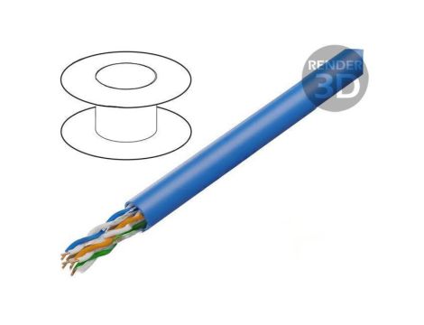 Przewód U/UTP 4x2x24AWG CCA PVC niebieski 305m LCU5-10CC-0305-B